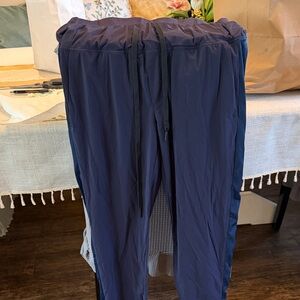 Women's Navy Drawstring Track Joggers